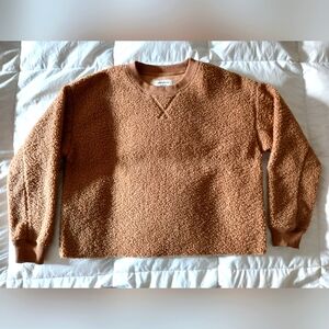 New. American Eagle Cropped sherpa/ teddy fleece sweatshirt